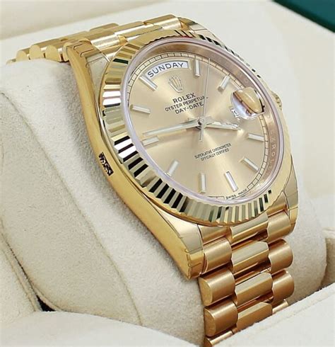 rolex president 40m on wrist|rolex day date 40mm price.